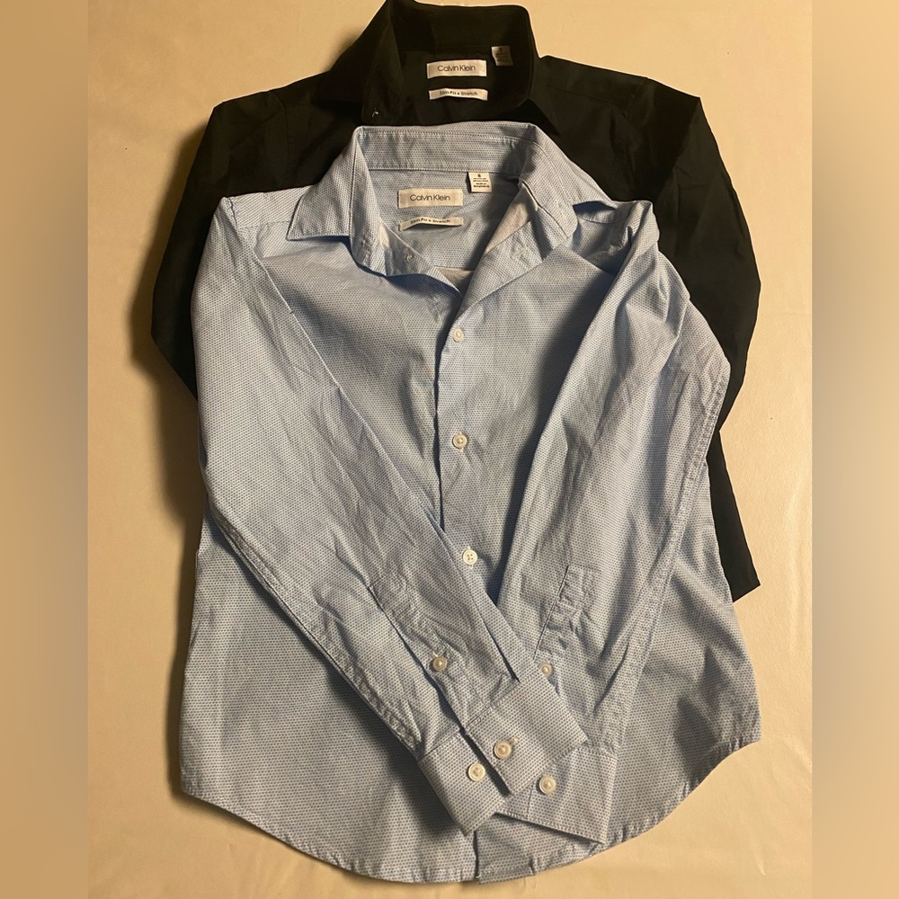 Boy Size 8. Bundle 2 dressed shirts CK Black/Blue
